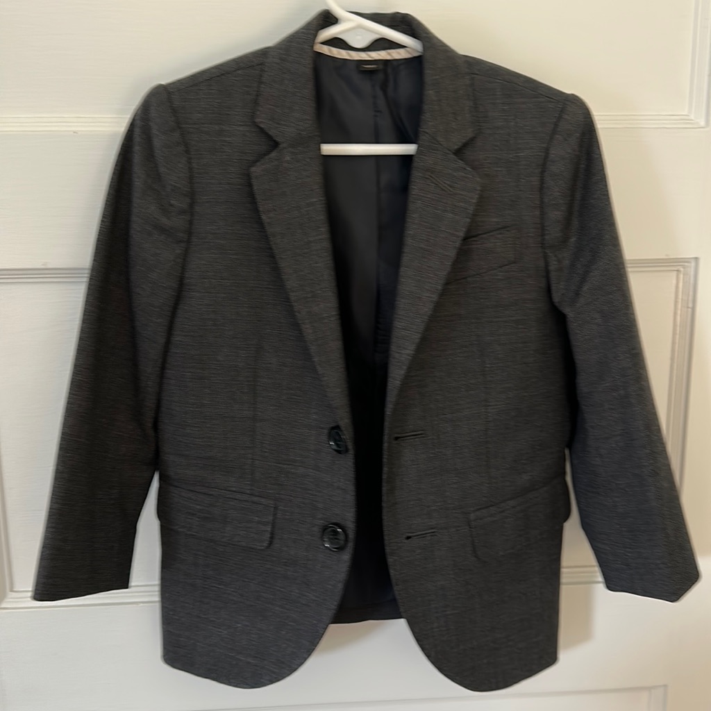 Worn Once Boys 3j Crew Crewcuts Ludlow Suit Jacket Gray